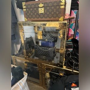 One stefano ricci store display custom showcase acrylic and gold display box